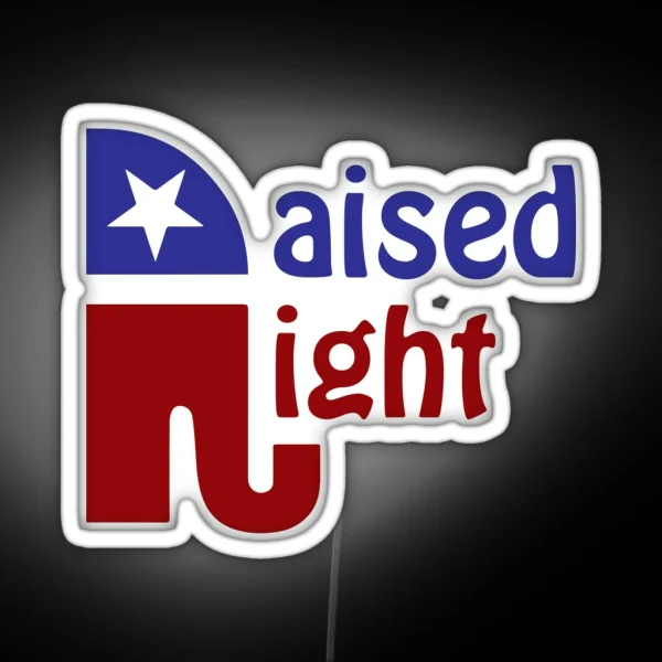 Raised Right RGB Neon Sign