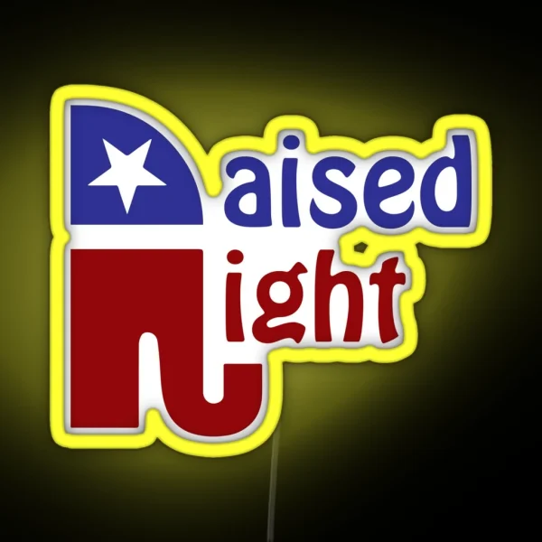 Raised Right RGB Neon Sign