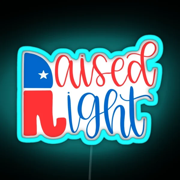 Raised Right RGB Neon Sign
