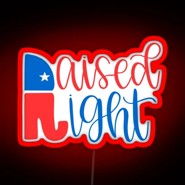 Raised Right RGB Neon Sign