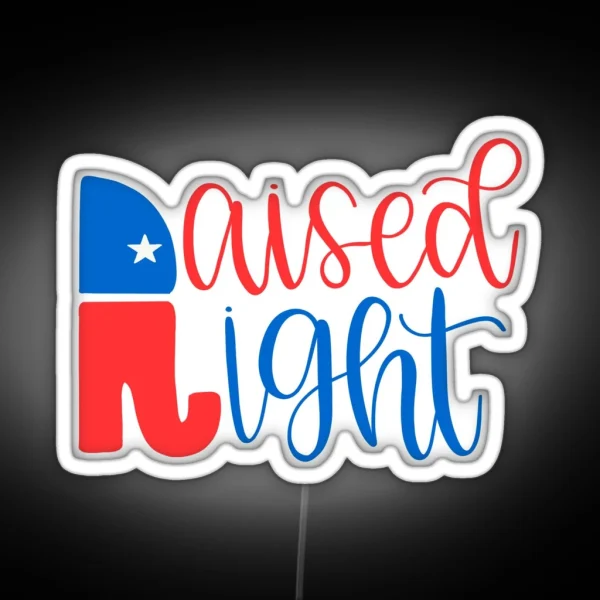 Raised Right RGB Neon Sign