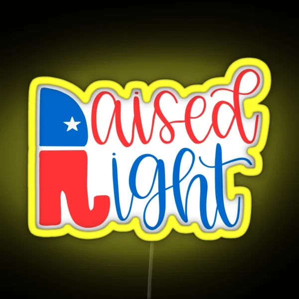 Raised Right RGB Neon Sign