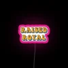 Royal RGB Raised Neon Sign with Pink Lighting