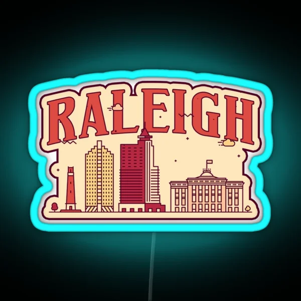 Raleigh City RGB Neon Sign