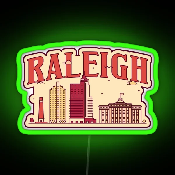 Raleigh City RGB Neon Sign