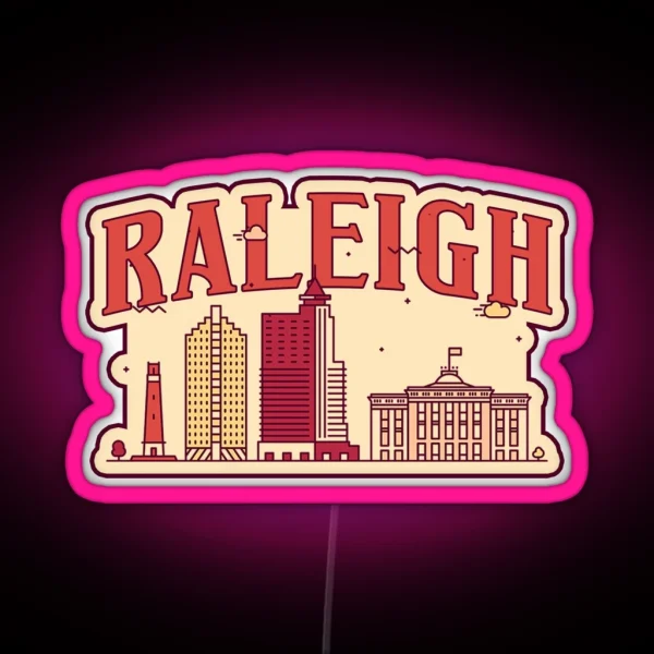 Raleigh City RGB Neon Sign