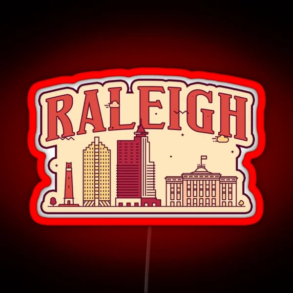 Raleigh City RGB Neon Sign