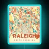 raleigh map neon rgb mosaic