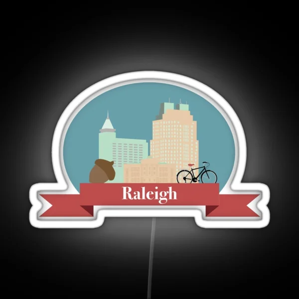 Raleigh NC Cityscape RGB Neon Sign