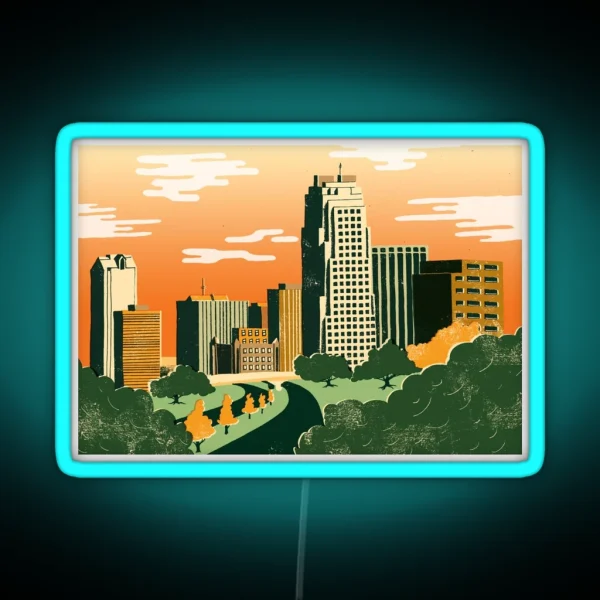 Raleigh North Carolina RGB Neon Sign