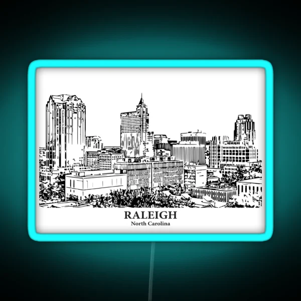 Raleigh North Carolina RGB Neon Sign