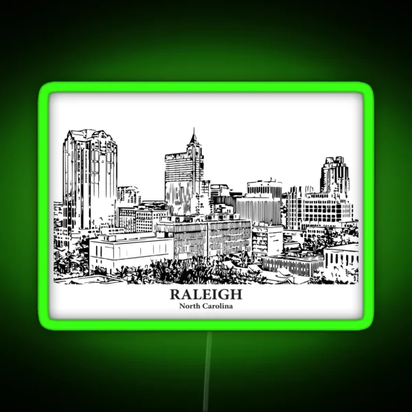 Raleigh North Carolina RGB Neon Sign