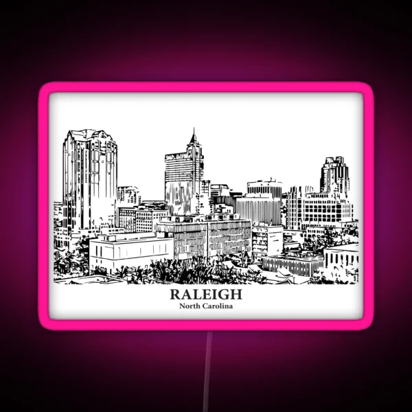 Raleigh North Carolina RGB Neon Sign