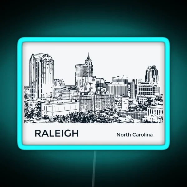 Raleigh North Carolina RGB Neon Sign