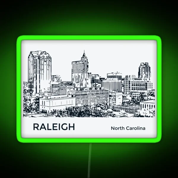 Raleigh North Carolina RGB Neon Sign