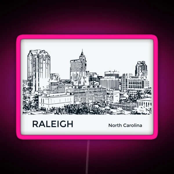 Raleigh North Carolina RGB Neon Sign