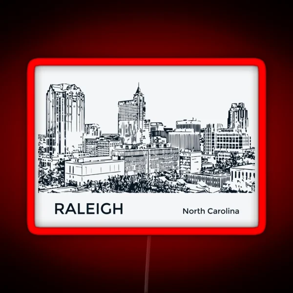 Raleigh North Carolina RGB Neon Sign