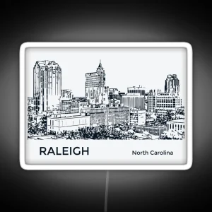 Raleigh North Carolina RGB Neon Sign