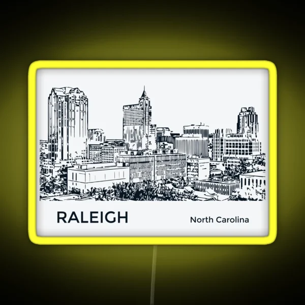 Raleigh North Carolina RGB Neon Sign