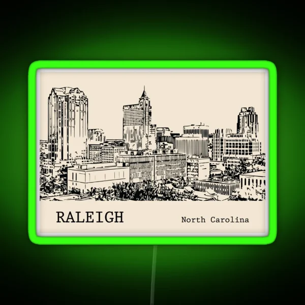Raleigh North Carolina RGB Neon Sign