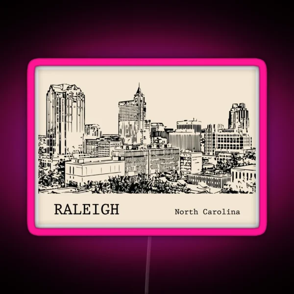 Raleigh North Carolina RGB Neon Sign