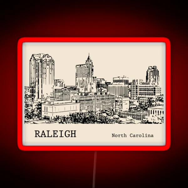 Raleigh North Carolina RGB Neon Sign