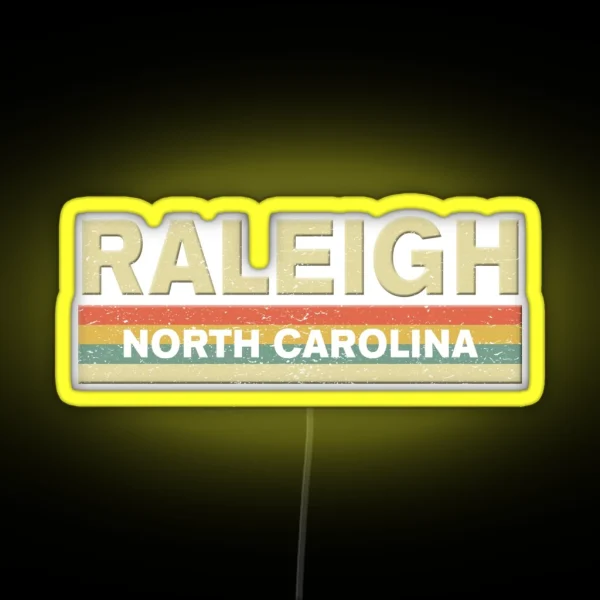 Raleigh North Carolina RGB Neon Sign