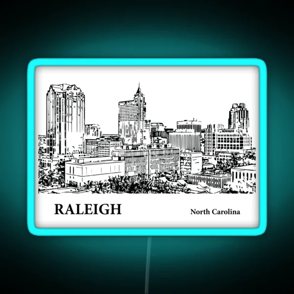 Raleigh North Carolina RGB Neon Sign