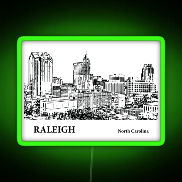 Raleigh North Carolina RGB Neon Sign