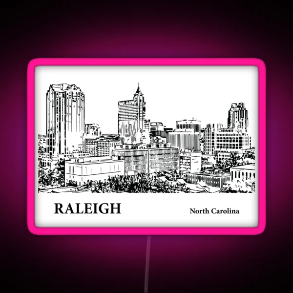 Raleigh North Carolina RGB Neon Sign