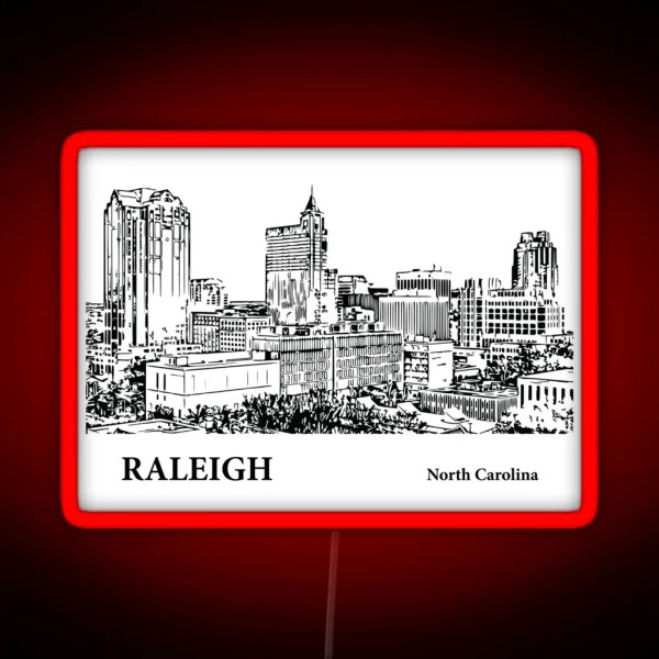 Raleigh North Carolina RGB Neon Sign