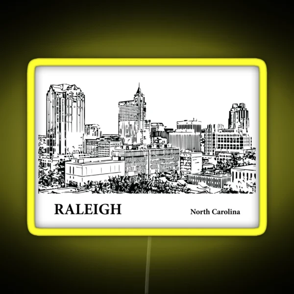 Raleigh North Carolina RGB Neon Sign