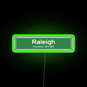 Raleigh North Carolina Sign RGB Neon Sign