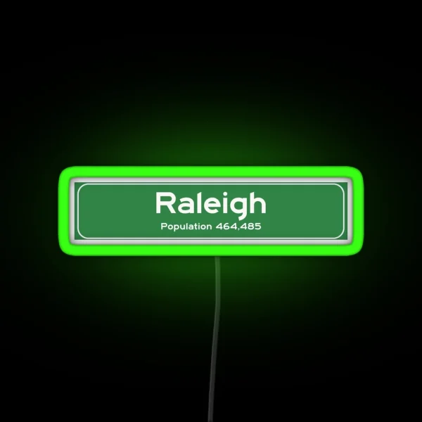 Raleigh North Carolina Sign RGB Neon Sign