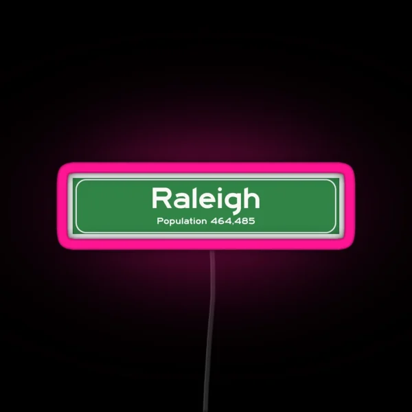 Raleigh North Carolina Sign RGB Neon Sign