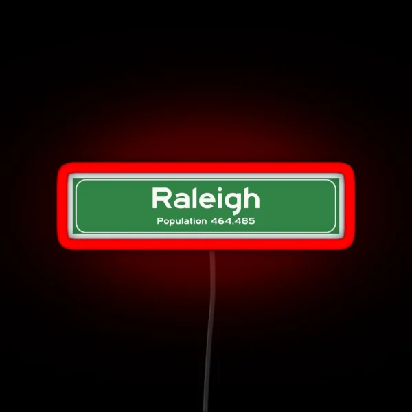Raleigh North Carolina Sign RGB Neon Sign