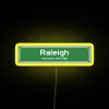 raleigh north carolina neon sign yellow