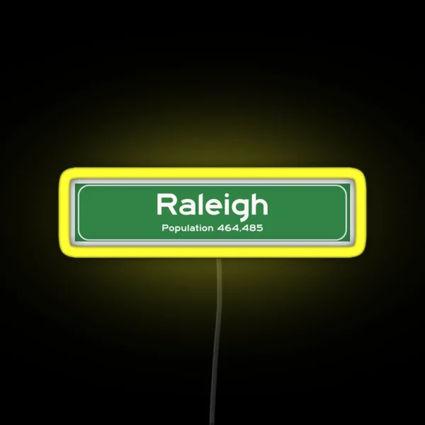 Raleigh North Carolina Sign RGB Neon Sign