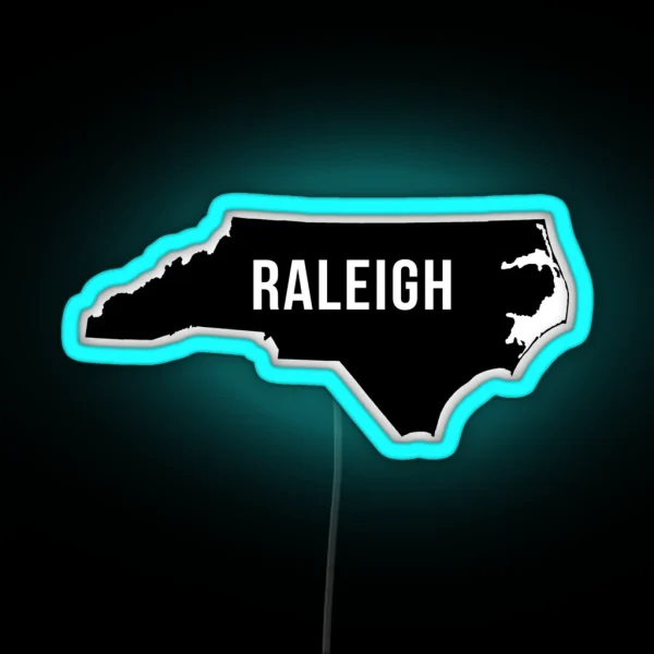Raleigh North Carolina Silhouette RGB Neon Sign