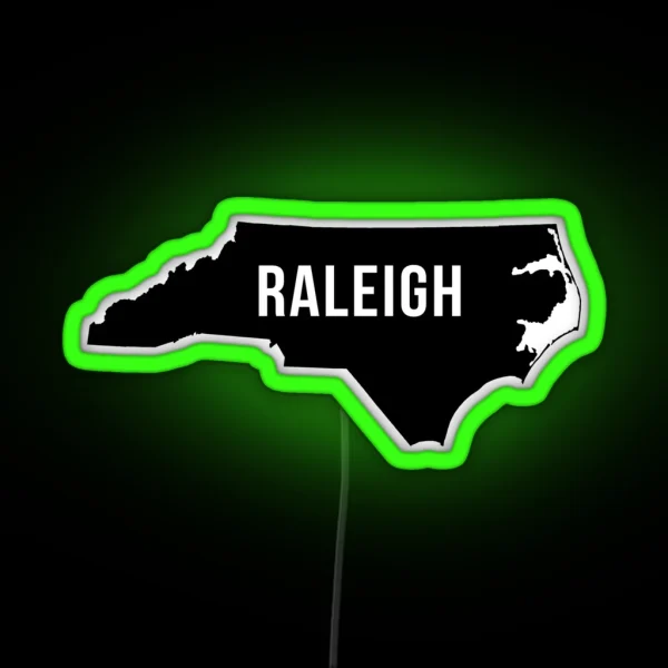 Raleigh North Carolina Silhouette RGB Neon Sign