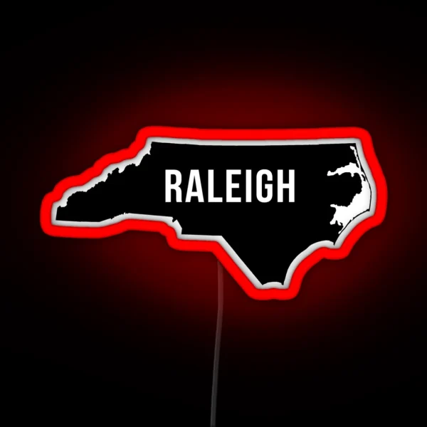 Raleigh North Carolina Silhouette RGB Neon Sign