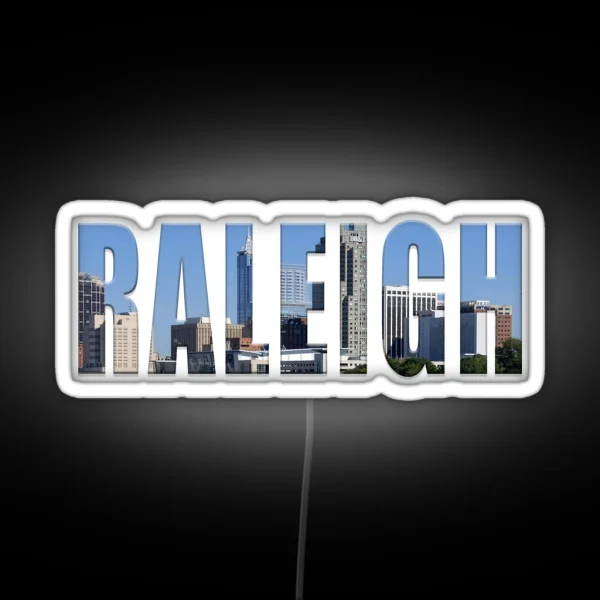 Raleigh North Carolina Skyline Daytime RGB Neon Sign