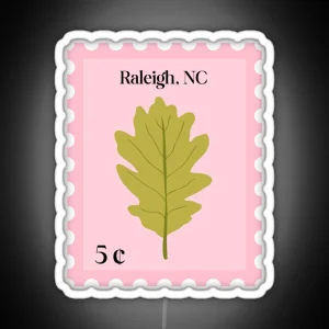 Raleigh North Carolina Stamp RGB Neon Sign