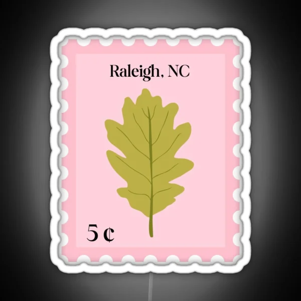 Raleigh North Carolina Stamp RGB Neon Sign