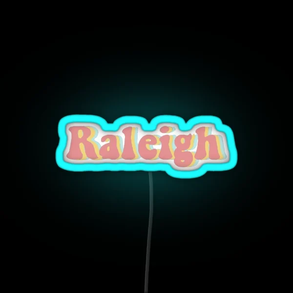 Raleigh Peach RGB Neon Sign