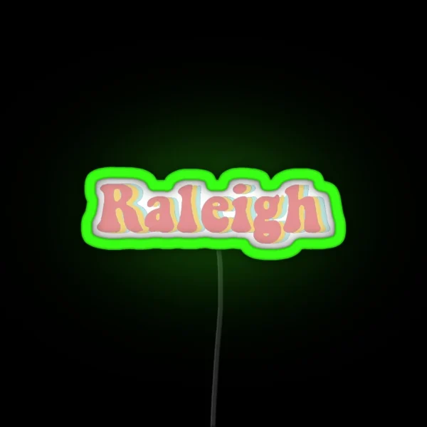 Raleigh Peach RGB Neon Sign
