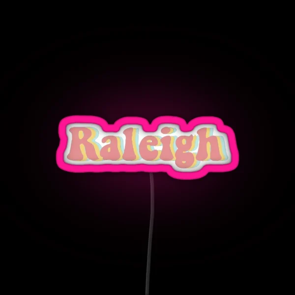 Raleigh Peach RGB Neon Sign