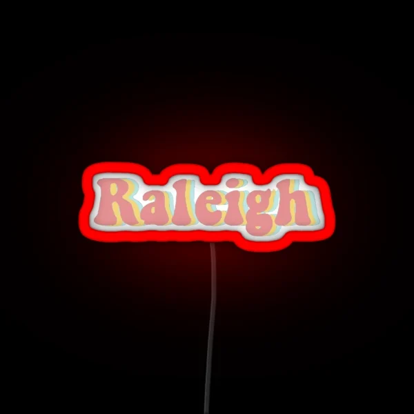 Raleigh Peach RGB Neon Sign