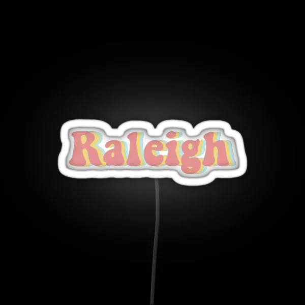 Raleigh Peach RGB Neon Sign