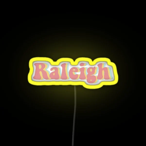 Raleigh Peach RGB Neon Sign